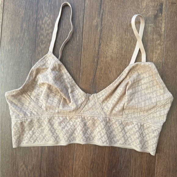 SKIMs logo mesh triangle bralette in clay - medium NWT - Picture 4 of 7